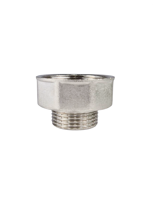 Переходник, латунь, внутренняя/наружная резьба 1 1/2"х1", никель, RTP