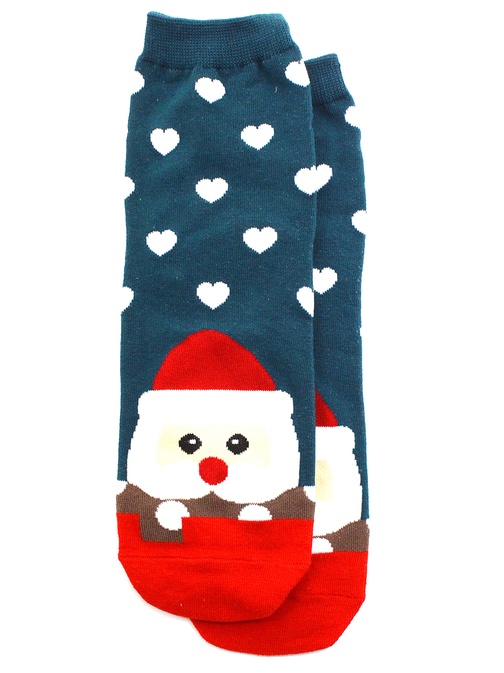 Носки НГ р.35-40 "Happy NY" Дедушка с сердечками