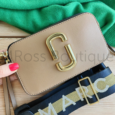 Бронзовая сумка Marc Jacobs Snapshot Sandcastle Multi