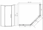 Душевой уголок Vincea Slim-N VSP-4SN100CLB 100х100 стекло прозрачное/профиль черный