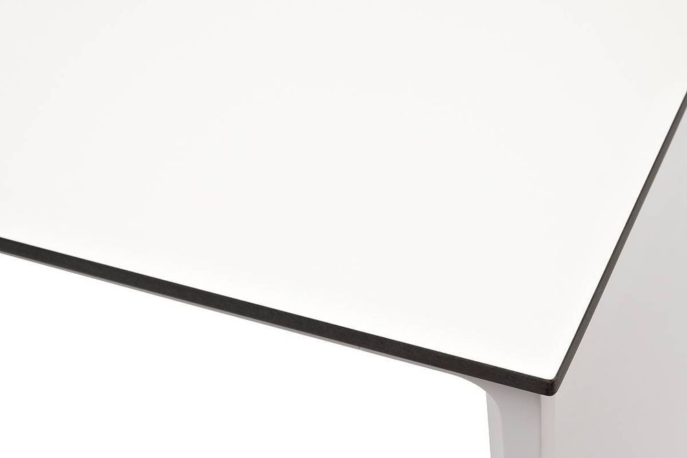 "Малага" обеденный стол из HPL 90х90см, цвет молочный, каркас белый