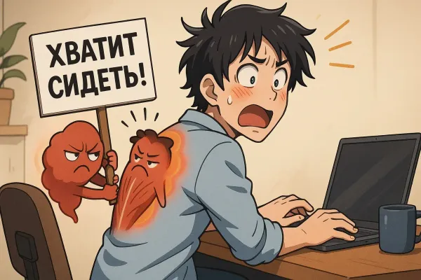 Почему болит спина между лопатками при сидячей работе Почему болит спина между лопатками при сидячей работе