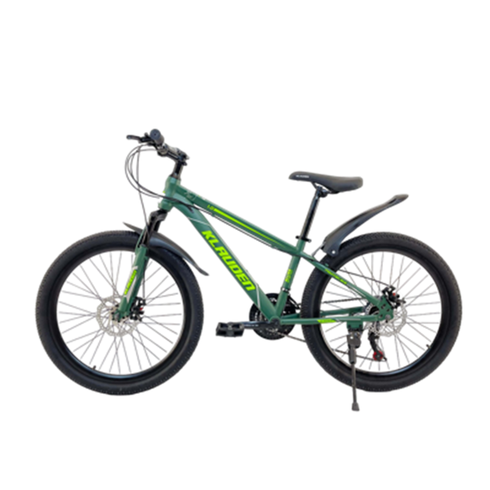 Велосипед Klauden 24" 21скор (стальная рама, диск. тормоз) Зелено-лаймовый (KL-24-4)