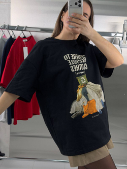 Футболка женская артикул 702 цвет "чёрный"