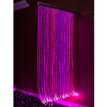 Фиброоптическая занавесь с интерактивным источником света, 150 волокон