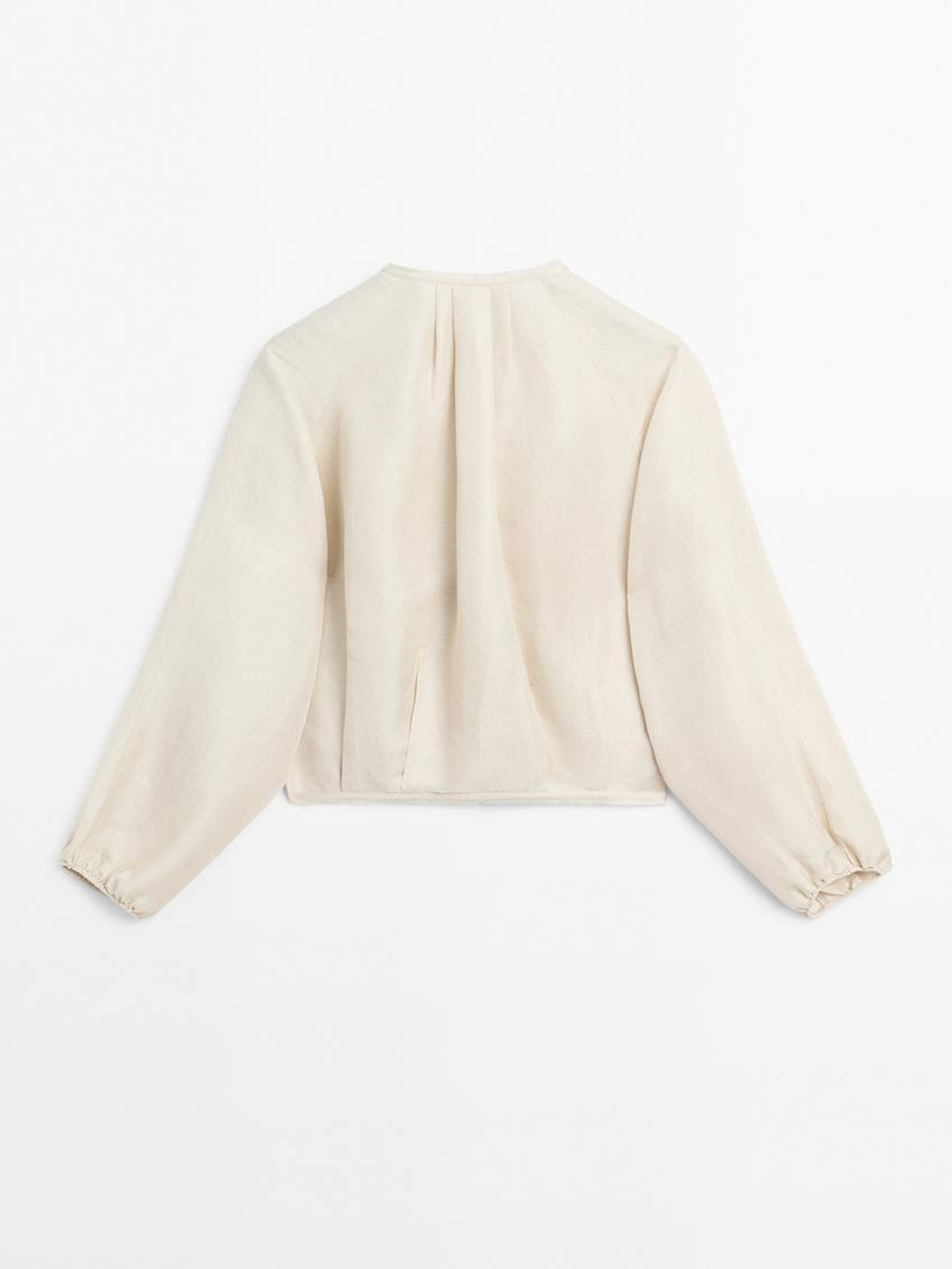 Massimo Dutti Куртка-бомбер, бежевый