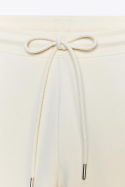 ZARA БРЮКИ-КЛЕШ ИЗ ИНТЕРЛОКА, ЭКРЮ