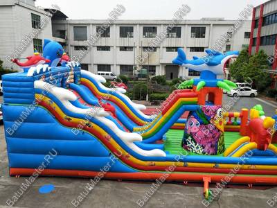 Коммерческий надувной батут "На морском дне" 15*8*8 м