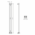 Полотенцесушитель MIXLINE STAR 1 150/7,5 (1/2" ВР,вентиль угловой 3/4''х1/2'' вн/нар)