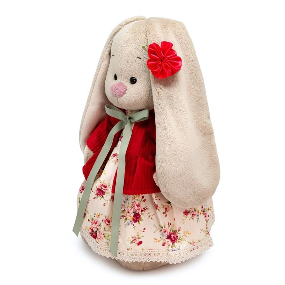 Зайка Ми в платье и вельветовом жакете (малый) 25см.