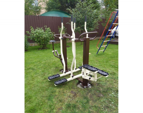 Уличный тренажер «Лыжники + Велосипед + Степпер» YT36