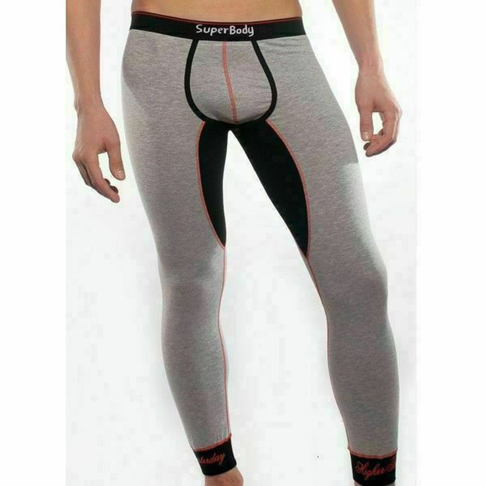 Мужские кальсоны серые Superbody Grey Long Johns