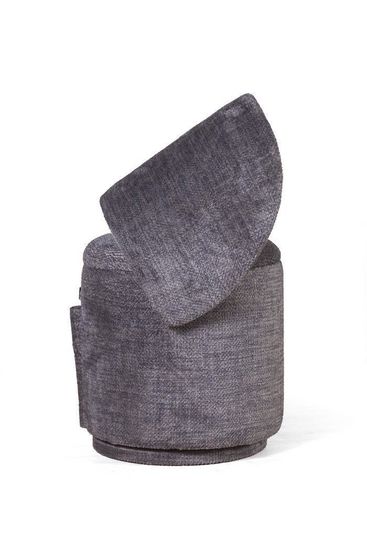 Пуф с кручением Bubble, микромех Rozy dark grey