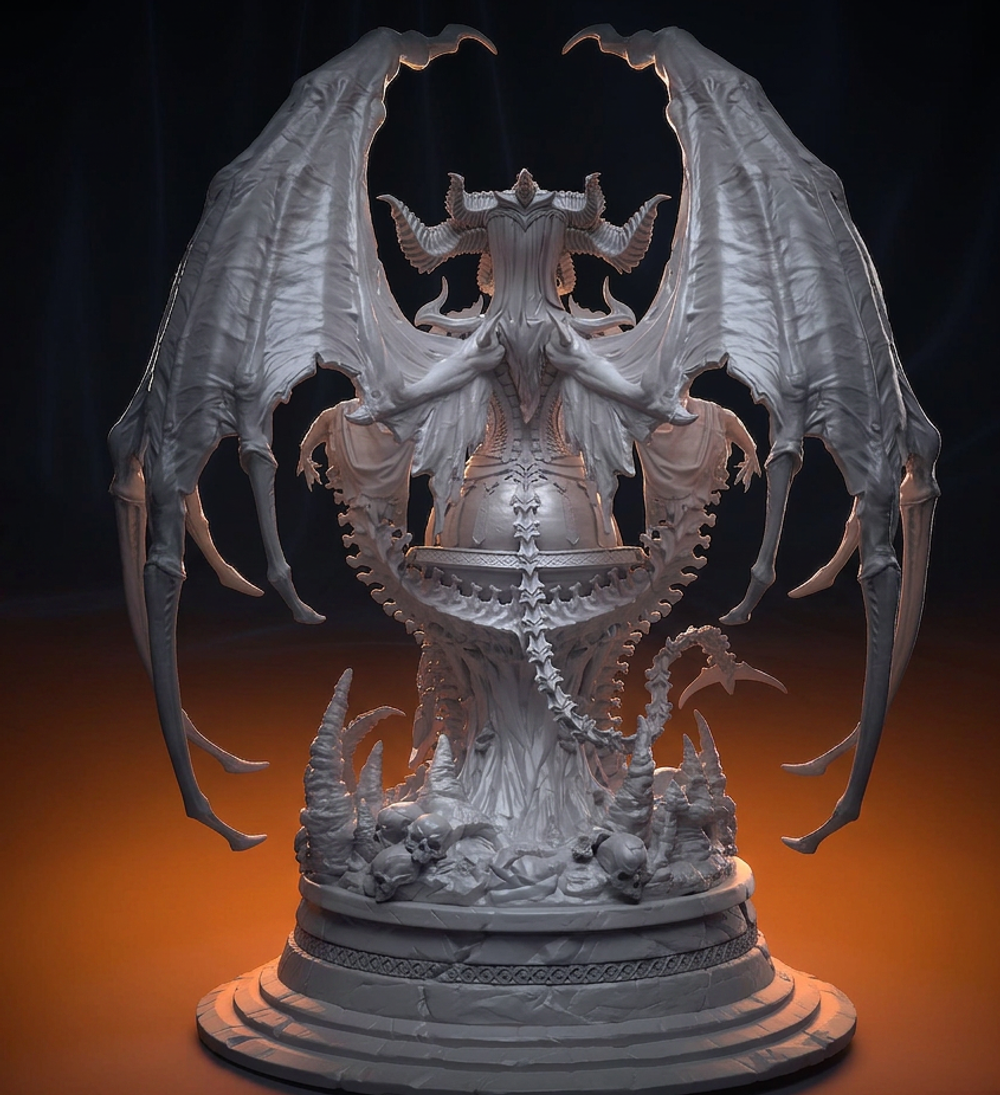 Фигурка, Лилит (Lilith) Королева суккубов, Diablo IV, высота композиции 20 см