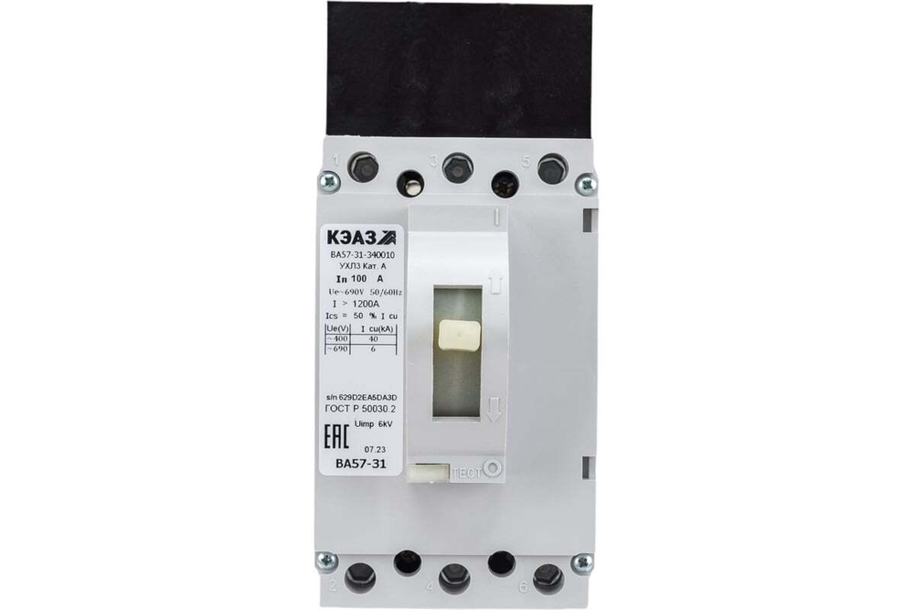 Выключатель автоматический ВА57-31-340010-16А-400-690AC-УХЛ3 КЭАЗ