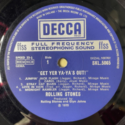Винтажная виниловая пластинка LP The Rolling Stones Get Yer Ya Ya's Out The Rolling Stones In Concert (UK 1970)