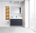 Зеркало BelBagno Kraft 108.5 SPC-KRAFT-1085-685-TCH-WARM-NERO с подсветкой с подогревом Черное с сенсорным выключателем