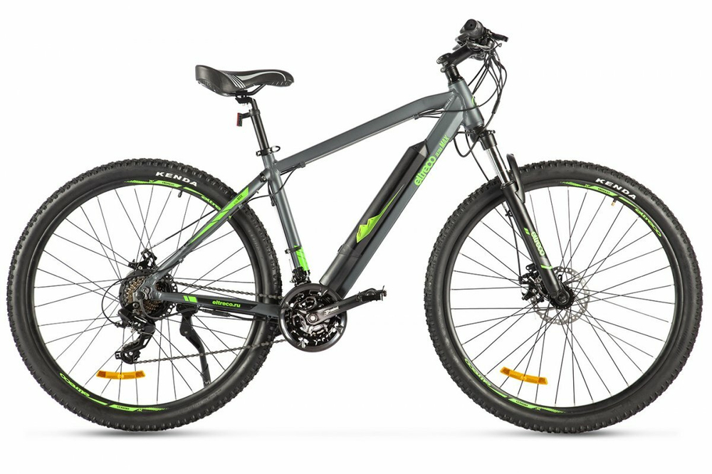 Электровелосипед Eltreco Ultra MAX серо-зеленый