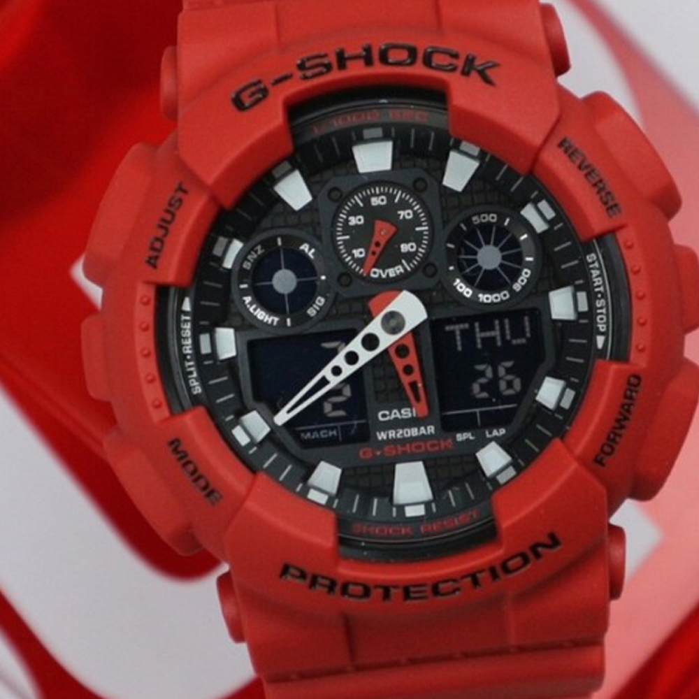 Часы G-SHOCK 3D GA-100B-4ADR, GA-100B-4ADR