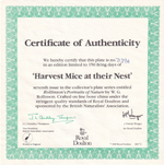 Декоративная коллекционная тарелка «Мыши-полевки и их гнездо» из серии «Портреты природы Джеффа Роллинсона» («Rollinson's Portraits of Nature»)