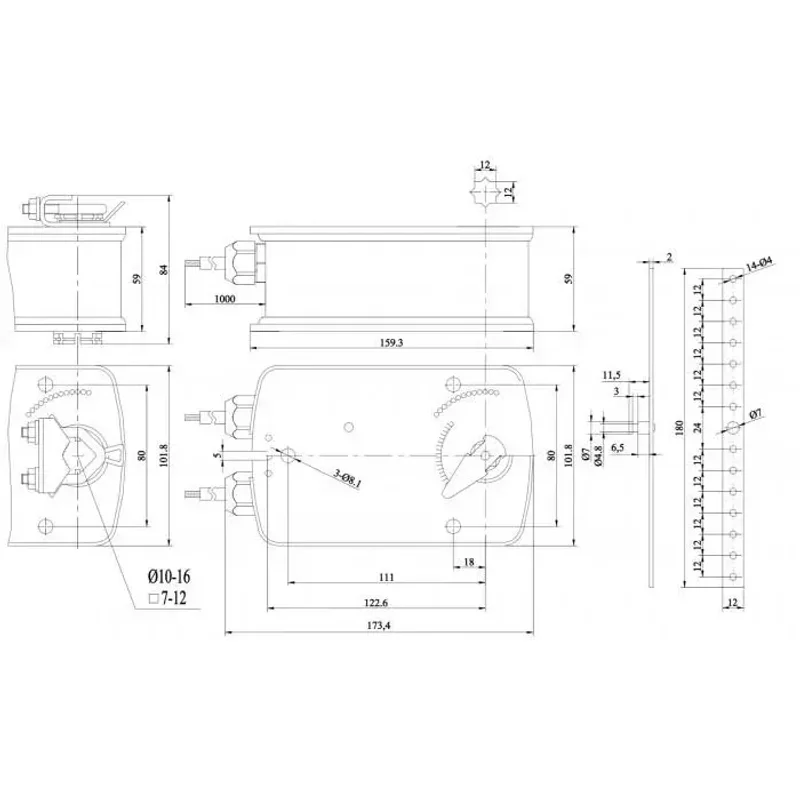 Электропривод BLF 24-05 с возвратной пружиной