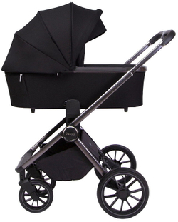 Детская коляска Peppy Monaco GP 3 в 1 с автокреслом Verona Black черный, рама темно-серая