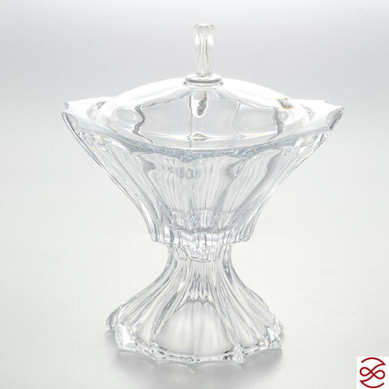 Конфетница с крышкой Aurum Crystal Plantica 25 см
