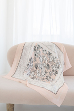 8336 Платок женский (персиковый принт)