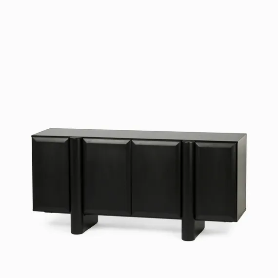 Комод Kode 160х70 см, черный, дуб, меламин