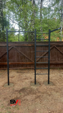 Монтаж уличной шведской стенки Sv Sport (3 вертикальных столба)