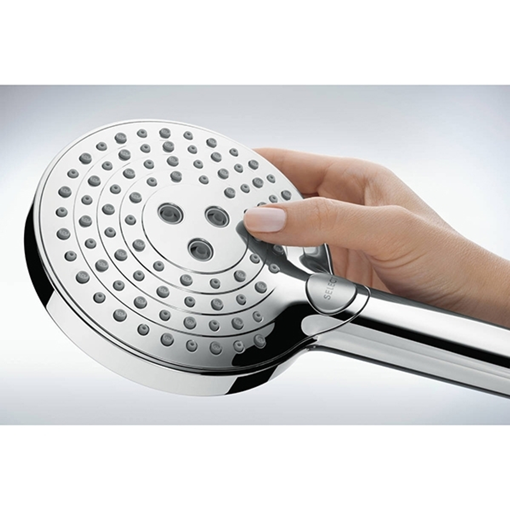 Душевая система Hansgrohe Raindance Select S 27633990 с термостатом полированное золото