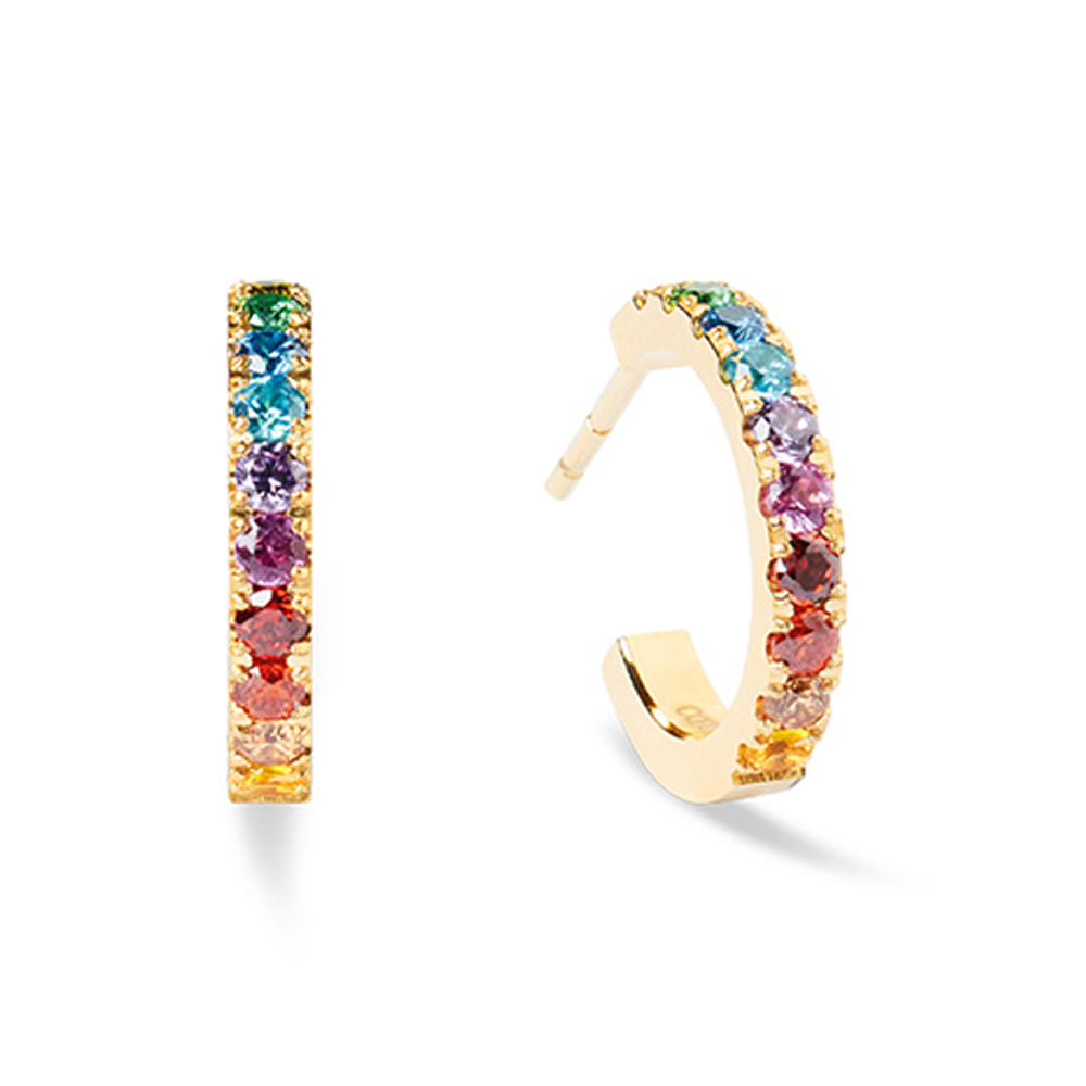 Серьги Coeur de Lion Multicolour Rainbow-Gold 0146/23-1535