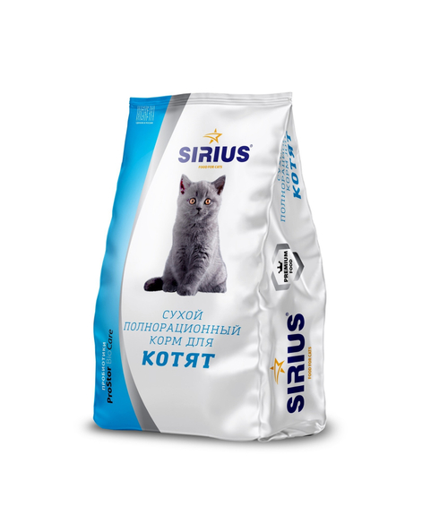 Сухой корм Sirius Kitten для котят, 400 г
