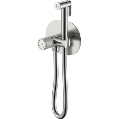 Гигиенический душ Boheme Tech 157-NB С ВНУТРЕННЕЙ ЧАСТЬЮ, со смесителем, Nickel Brush