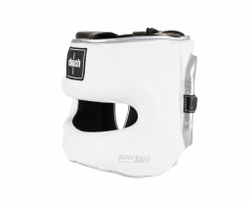 Шлем для единоборств с бампером Clinch Face Guard бело-серебристый C149