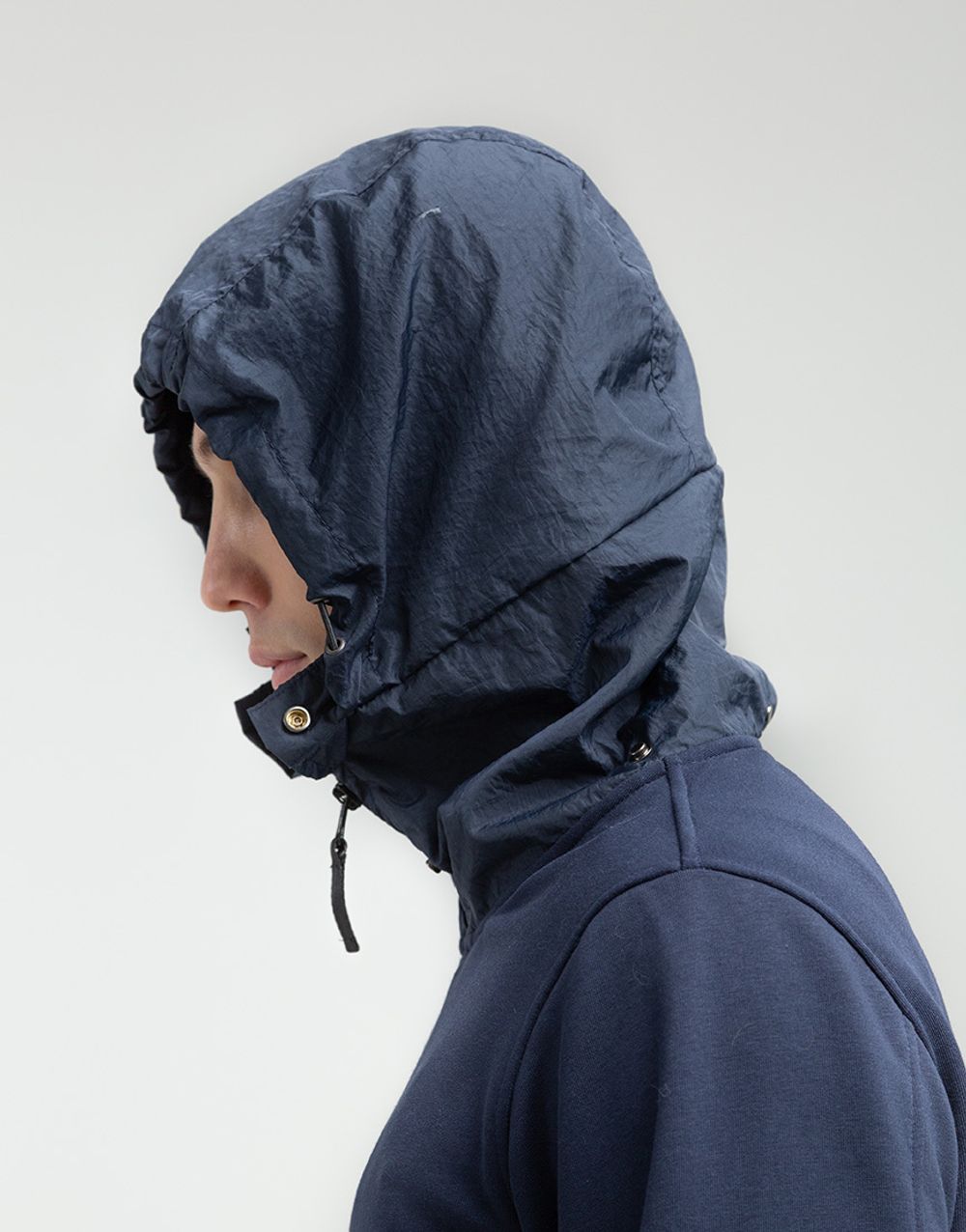 Худи We Don’t Care Rolled Up Zip Hoodie Navy