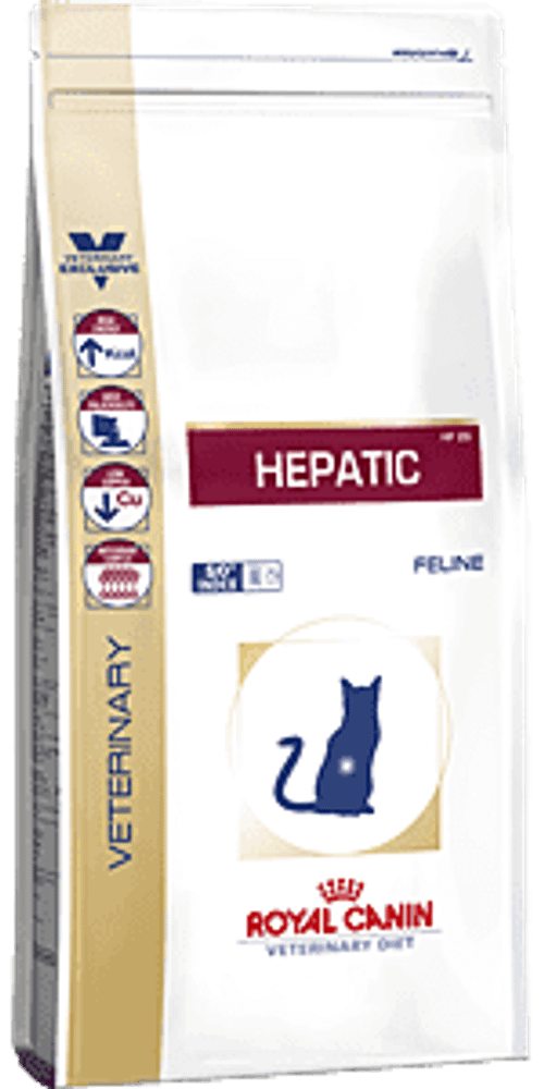 Сухой диетический корм ROYAL CANIN Hepatic для кошек при хронической печеночной недостаточности, пакет 2 кг