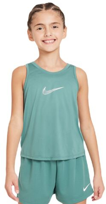 Футболка для девочки теннисная Nike Kids Dri-Fit One Training Tank - белый, разноцветный