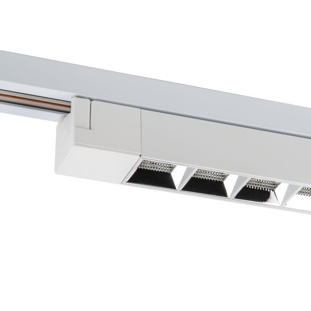 ULB-Q283 20W-4000K WHITE Светильник-прожектор светодиодный трековый. Линейный. 1600 Лм. Белый свет 4000К. Корпус белый. ТМ Volpe