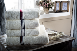 Полотенце 30x50 L'appartement Toscana с синими полосками слоновой кости