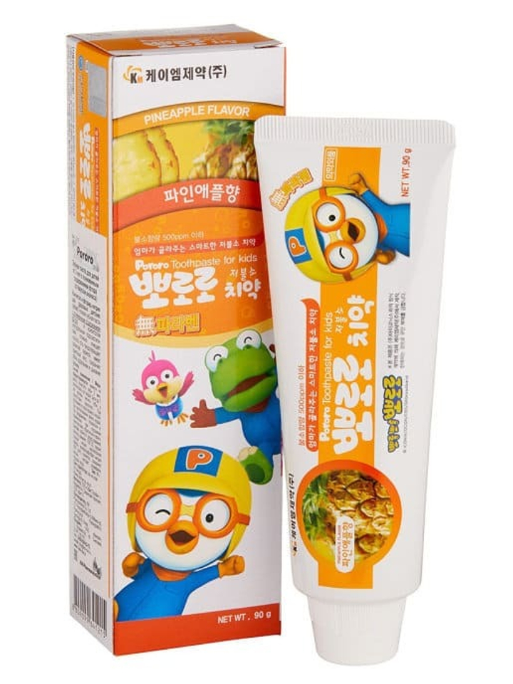 Зубная паста Pororo Pineapple for Kids детская с ароматом ананаса Toothpaste 90 г