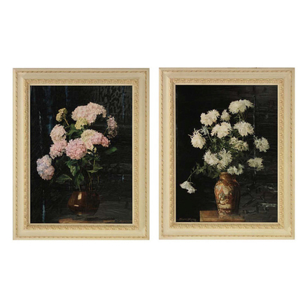 Картины "Вазы с гортензиями и астрами"