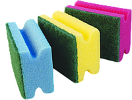 Губка для мытья посуды цветная (5шт)