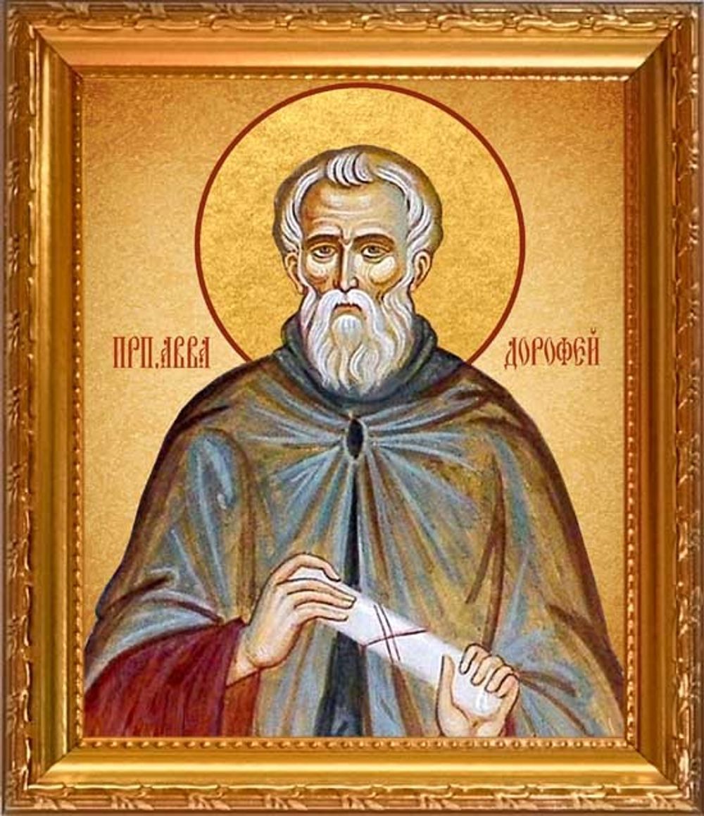 Дорофей Палестинский, авва преподобный Икона на холсте в раме.