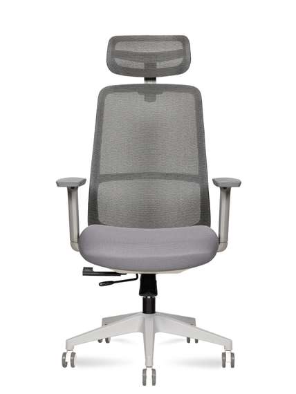 Кресло офисное Норден / Некст грэй / Next grey / серая сетка/серая ткань