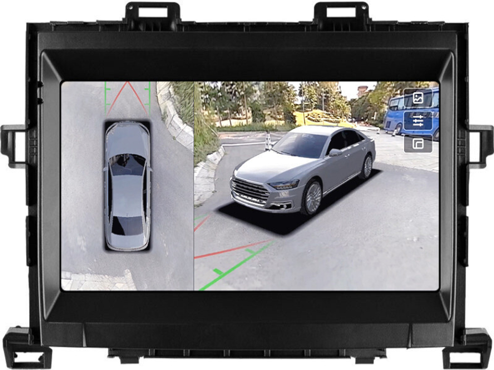 Магнитола для Toyota Alphard H20, Vellfire 2008-2014 (с JBL) - Teyes CC3-2K-360 на Android 10, 2K QLED, 6Гб+128Гб, CarPlay, 4G SIM-слот, 4 камеры в комплекте