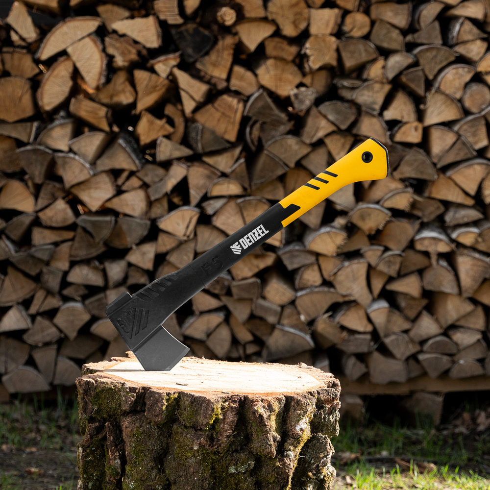 Топор-колун, F5, 1100 гр, двухкомпонентная рукоятка, 500 мм// Denzel