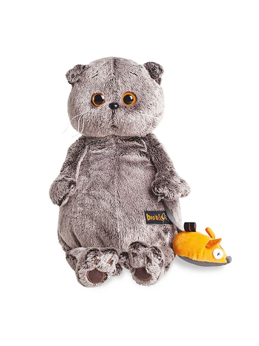 Мягкая игрушка Басик и мышка 22см