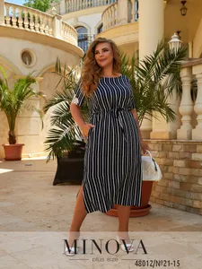 Платье 21-15-1-Темно-синий Minova