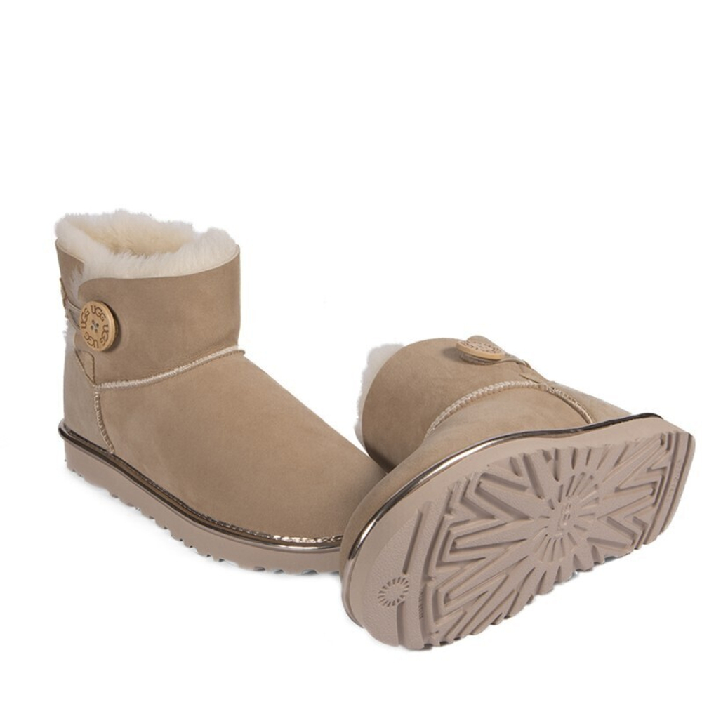 Угги Bailey Button Mini II Metallic Sand